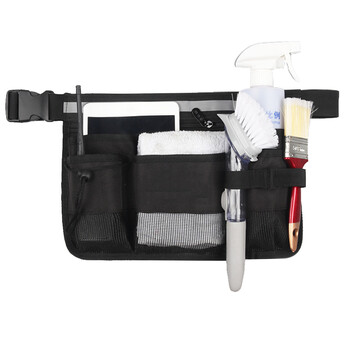 益美得  FW-2001 加厚牛津布清洁包餐厅门店服务员工具包保洁包腰包 黑色