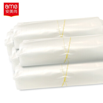 安美尚（ams）一次性PE鞋套高筒加厚靴套牧场养殖场用18G加厚靴套10包（25双/包，5双/捆）定做 白色