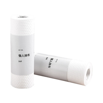 益美得 LSL8540 懒人一次性抹布干湿两用吸水百洁布 50片白色25*25cm
