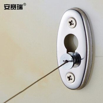 安赛瑞 不锈钢晾衣绳 304不锈钢方形伸缩晾衣绳 3.8米 宾馆酒店伸缩隐形晾衣架 阳台钢丝绳晒衣绳 710777