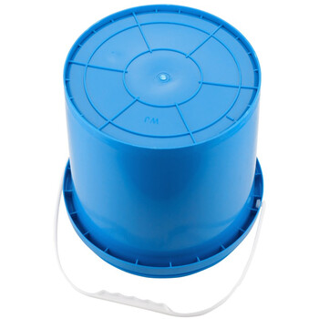 冰禹 BY-7519 塑料圆形桶 小桶水桶密封桶 涂料桶乳胶漆包装桶带提手 10L蓝色