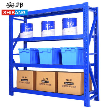 实邦 货架仓库储物架子置物架 副架150*60*200=4层180KG/层