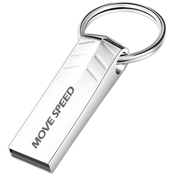 移速（MOVE SPEED）8GB USB2.0 U盘 小枫叶系列 银色 招标投标小u盘 金属防摔 车载电脑两用优盘