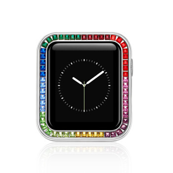 主典适用applewatch苹果手表保护壳se65432代iwatch不锈钢全包壳方钻