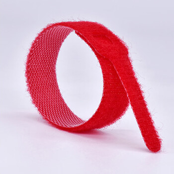 飞尔(FLYER)针形背对背魔术贴扎带 彩色自粘捆绑带 尼龙魔术贴【红色针型 12x150mm】200条装