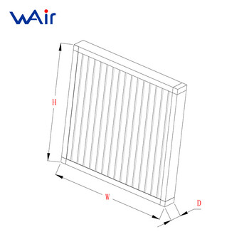 Wellwair 初效过滤器 G4 板式空气过滤网 595*390*46 铝框 龙骨架 效率G4 定制品