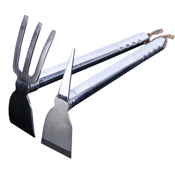 星工（XINGGONG）不锈钢两用锄头除草耙子农具种菜种地钓鱼小锄头花锄农用园艺工具 两头忙JY0038