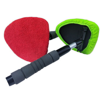 金诗洛 K407 玻璃除雾刷 清洁刷纤维窗刮刷 擦车刷除尘掸子清洁工具 红色超细纤维刷套装