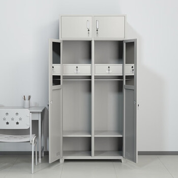 京度双人更衣柜学校单位宿舍加厚更衣柜钢制铁皮双门物品储物柜可定制