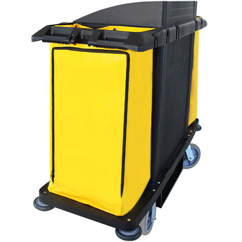 超宝（CHAOBAO）D-205 手推酒店宾馆客房服务车 多功能防撞双袋酒店客房布草车