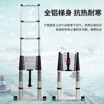 盛浦 竹节梯子 铝合金伸缩升降直梯 单侧工程梯6.2米 S-TZ062