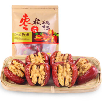 枣夹核桃新疆特产和田大枣核桃仁儿童零食小包装更易食3个试吃装太少