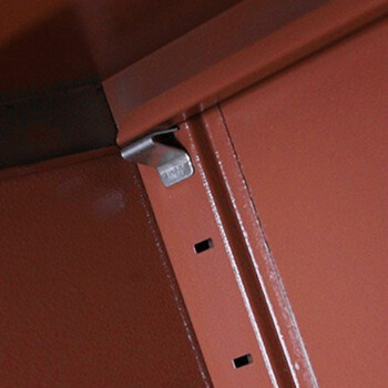 欧思泰电子保密柜分体双节带斗钢制办公文件柜指纹国保密码锁文件资料柜仿木纹  分体式红木纹国保指纹锁