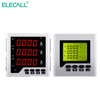 伊莱科(ELECALL)三相数显电流表ELE-3AA33/63/73数显三相电流表 白色 ELE-3AA33/AC200/5A 7 