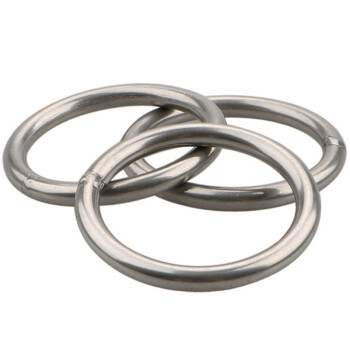 海斯迪克 HK-5120 304不锈钢实心圆环 装饰环 吊环 O型环 不锈钢圈焊接钢环 M5×40（10个）