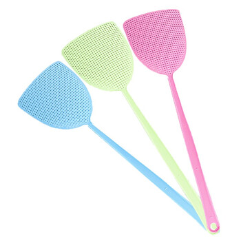 益美得 LSL8589 PP塑料苍蝇拍网面加长手动手柄灭蚊拍 44.5*12cm-绿色款