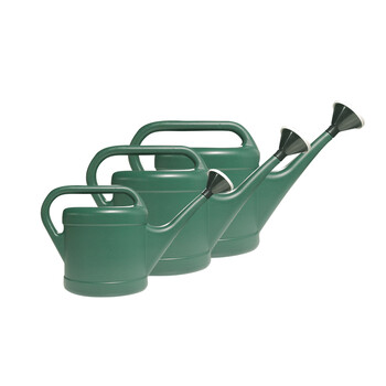 兰诗（LAUTEE）GWB800 加厚塑料大容量洒水壶浇花壶墨绿色花洒 8L