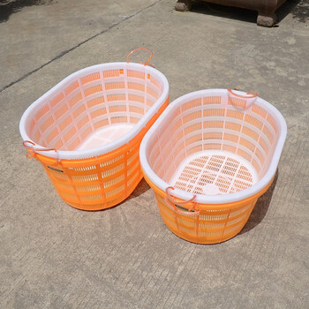 访客 FK 收纳筐塑料箩筐圆形蔬菜篮水产鱼虾养殖周转筐储物篮