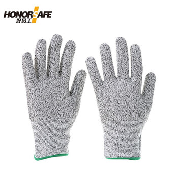 好员工 HPPE防割手套PE-101 13针耐磨耐用劳保手套 机械维修金属加工手套 10付 L码