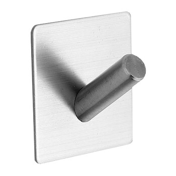 益美得 LSL8453 304不锈钢免打孔厨房墙壁入户挂衣勾子 A款亮光8个装