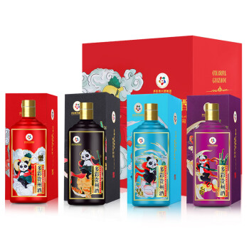 多彩贵州酒熊猫壹号酱香型白酒53度500ml4瓶整箱装