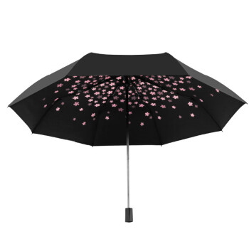 C'mon 防晒太阳伞三折晴雨伞遮阳伞女防紫外线upf50+ 小樱花三折伞