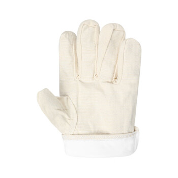 君御   2*4白帆布手套耐磨工作机械焊工施工搬运劳保手套 10副