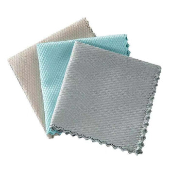 庄太太【10条【20*25cm】彩色】加厚擦玻璃鱼鳞抹布不沾油洗碗布吸水双面珊瑚绒懒人抹布