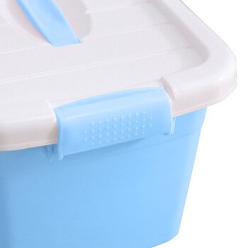 冰禹 BYA-234 塑料带提手收纳箱  加厚杂物整理箱 透明款加大号40L