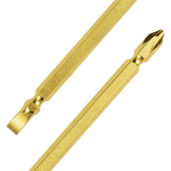 罗宾汉（RUBICON）双头电钻批头十字一字套装GW-11电动螺丝刀 强磁风批头 65mm 10支