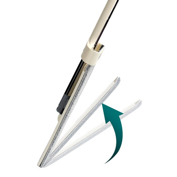 兰诗（LAUTEE）TTB-800 不锈钢杆免手洗挤水平板拖把 大号干湿两用尘推 拖把+1个拖布