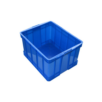 伏兴 塑料周转箱 加厚塑料箱定制收纳箱可堆物流箱搬运箱整理箱 蓝色 575-190箱外640*430*200mm