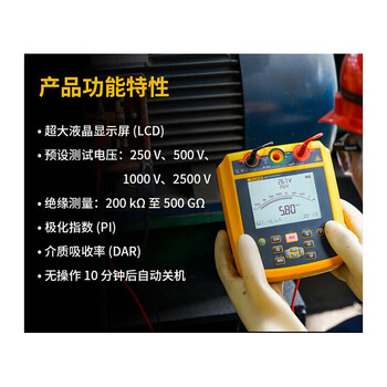 福禄克（FLUKE）F1535 手持式高压绝缘电阻测试仪兆欧表2500V 1年维保
