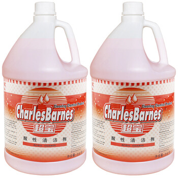 超宝（CHAOBAO）DFF019 酸性清洁剂 瓷砖水泥地卫生间顽固污渍强力清洗剂 3.8L*4瓶
