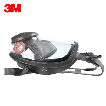 3M 6800 中号透明全面型防护面罩全面具 防护有机气体及蒸气防喷溅防尘防异味 可挂双滤盒