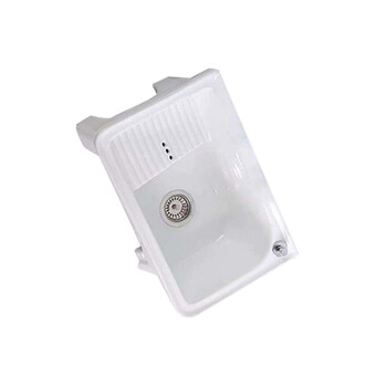 星期十阳台洗衣盆拖把池一体陶瓷拖布池自动下158+一键排污+喷枪龙头带溢水口58cm*39cm*40cm定制