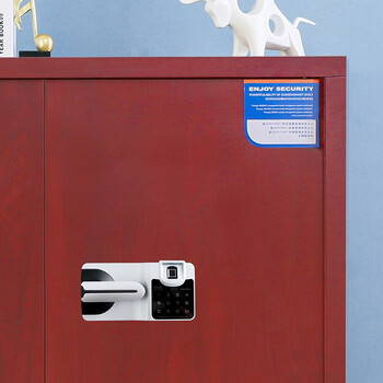 欧思泰 钢制红色木纹转印保密柜国保指纹锁文件柜铁皮柜电子密码锁保险柜子   通门红木纹国保指纹锁