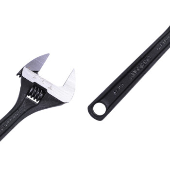 罗宾汉（RUBICON）铬钒钢带刻度活动扳手RAP-010 发黑光柄 10寸250mm 大开口33mm
