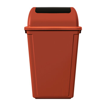 科力邦（Kelibang) 户外垃圾桶 大号40L干湿分类垃圾桶市政环卫商用弹盖翻盖垃圾桶 棕色 KB1044 湿垃圾