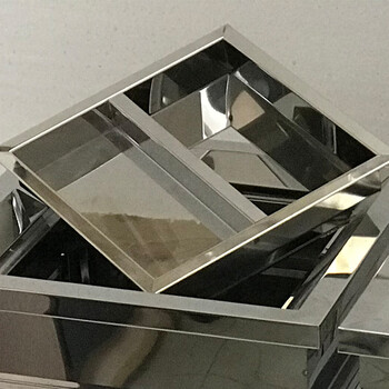 震迪不锈钢垃圾桶大号KTV立式烟灰桶果皮箱米黄可定制SD1166方形上开口