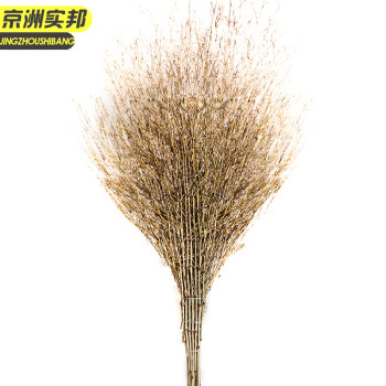 京洲实邦 连体无叶扫把1把装 手工竹扫帚竹笤帚物业大扫把环卫JZSB-9291