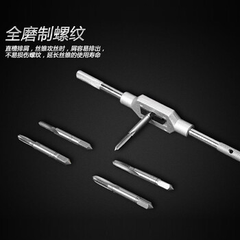 保拉(Paola) 丝锥板牙套装12件套 手动攻丝工具丝攻扳手板牙绞手螺纹螺丝修复工具组套2112