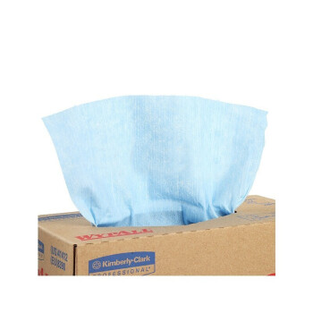 金佰利 劲拭 X70全能型擦拭布 抽取式擦拭纸 强效吸水吸油 工业擦拭卫生清洁 41412蓝色 100张/盒*10盒/箱