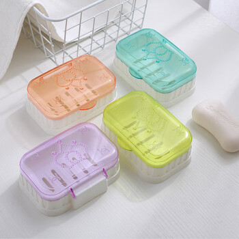 兰诗（LAUTEE）PA1009 带盖塑料肥皂盒 10个/包