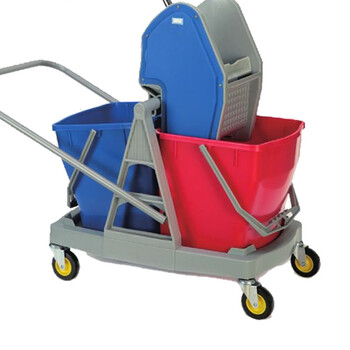 超宝（CHAOBAO）B-045 下压式双桶榨水车 50L酒店拖把清洁车拖把桶挤水拖地桶洗拖把柞水车