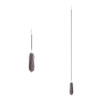 劳保佳 可伸缩长柄弯曲除尘掸子 打扫卫生纤维鸡毛掸子2.8米克伸缩杆 除尘掸子