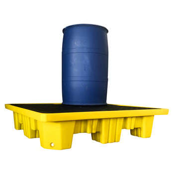 金兽防泄漏四桶托盘130*130*30cm盛漏量63加仑/240LGC1023