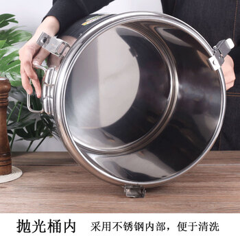 盛富永 不锈钢保温桶 超长商用饭桶 大容量汤桶豆浆奶茶桶 摆摊冰粉桶 201不锈钢 30L 单龙头