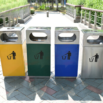 圣极光304不锈钢户外垃圾桶厂区分类垃圾箱果皮箱可定制G2604