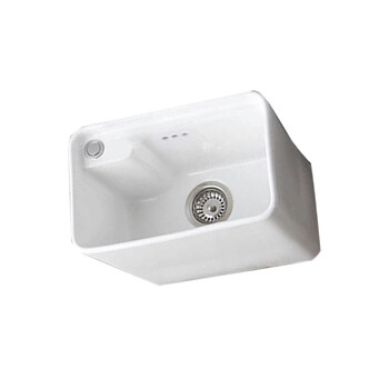 星期十阳台陶瓷洗拖把槽池卫生间落地式114台控升级版一键下水+入墙龙头防堵下水器45cm*29cm*40cm定制